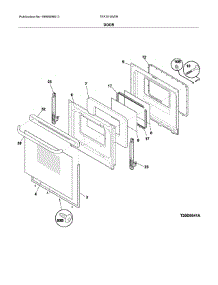Door parts for Tappan Electric Range TEF351EWR from AppliancePartsPros.com