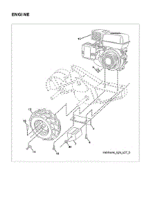 Engine parts for Husqvarna Front-Tine Tiller TF224-96083001100 from AppliancePartsPros.com