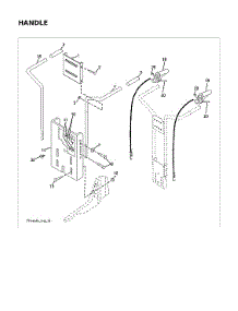 Handle parts for Husqvarna Front-Tine Tiller TF224-96083001100 from AppliancePartsPros.com