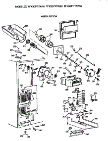 Freezer Section parts for Ge Side-By-Side Refrigerator TFX30PRTAAA from AppliancePartsPros.com