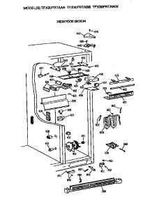 Fresh Food Section parts for Ge Side-By-Side Refrigerator TFX30PRTAAA from AppliancePartsPros.com