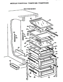 Shelfs parts for Ge Side-By-Side Refrigerator TFX30PRTAAA from AppliancePartsPros.com