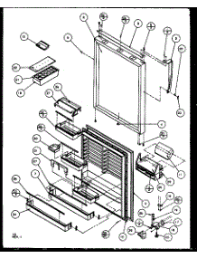Refrigerator Door (Tz19rl / P1158501wl) (Tz19re / P1158501we) (Tz19rw / P1158501ww) parts for Amana Top-Mount Refrigerator TG18RBG-P1158302WG from AppliancePartsPros.com
