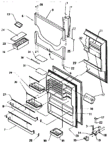 Refrigerator Door parts for Amana Top-Mount Refrigerator TG18S3L-P1194601W from AppliancePartsPros.com