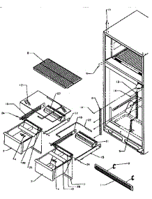 Cabinet Shelving parts for Amana Top-Mount Refrigerator TG18S3L-P1194601W from AppliancePartsPros.com
