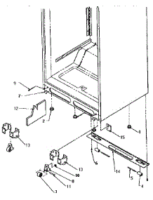 Cabinet Bottom parts for Amana Top-Mount Refrigerator TG18S3L-P1194601W from AppliancePartsPros.com