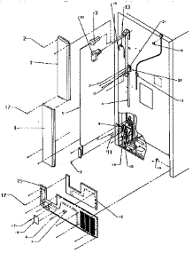 Cabinet Back parts for Amana Top-Mount Refrigerator TG18S3L-P1194601W from AppliancePartsPros.com