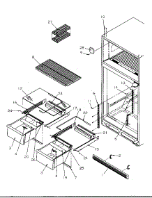 Cabinet Shelving parts for Amana Top-Mount Refrigerator TG18S3L-P1194602WL from AppliancePartsPros.com