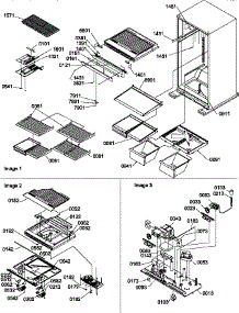 Interior Cabinet And Drain Block Assembly parts for Amana Top-Mount Refrigerator TG518SW-P1180904WW from AppliancePartsPros.com