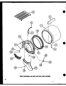 Front Bulkhead (Tea400 / P77041-2W) (Tga400 / P77041-5W) (Tea600 / P77041-3W) (Tga600 / P77041-6W) (Tea800 / P77041-4W) (Tga800 / P77041-7W) (Tea300 / P77041-1W) parts for Amana Dryer TGA800/P77041-7W from AppliancePartsPros.com