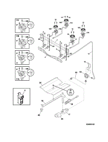 Burner parts for Tappan Gas Range TGF351RBA from AppliancePartsPros.com