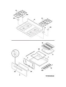 Top / Drawer parts for Tappan Gas Range TGF351RBA from AppliancePartsPros.com