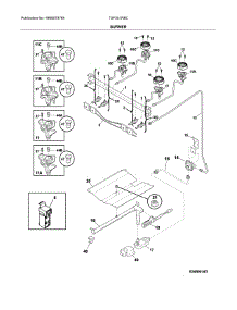 Burner parts for Tappan Gas Range TGF351RBC from AppliancePartsPros.com