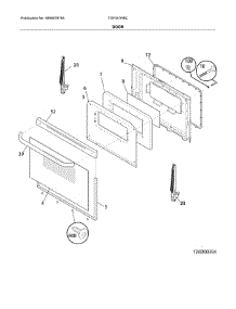 Door parts for Tappan Gas Range TGF351RBC from AppliancePartsPros.com