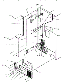 Cabinet Back parts for Amana Top-Mount Refrigerator TH18S3L-P1195301W from AppliancePartsPros.com