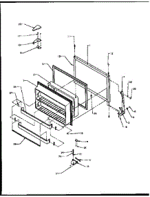 Freezer Door parts for Amana Top-Mount Refrigerator TH18S3W-P1195301W from AppliancePartsPros.com