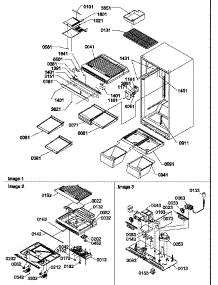 Interior Cabinet And Drain Block Assembly parts for Amana Top-Mount Refrigerator TH21TE-P1301802WE from AppliancePartsPros.com