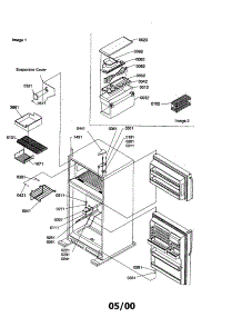 Door Hinges And Accessories parts for Amana Top-Mount Refrigerator TH21V2L-P1315906WL from AppliancePartsPros.com