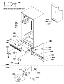 Ladders, Lower Cabinet And Rollers parts for Amana Top-Mount Refrigerator TH21V2W-P1315901WW from AppliancePartsPros.com