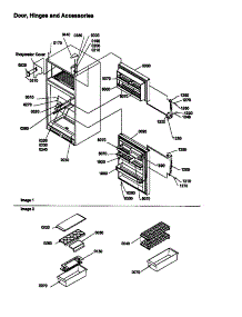 Door, Hinges And Accessories parts for Amana Top-Mount Refrigerator TH25TE-P1303001WE from AppliancePartsPros.com