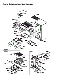 Interior Cabinet And Drain Block Assembly parts for Amana Top-Mount Refrigerator TH25TE-P1303001WE from AppliancePartsPros.com