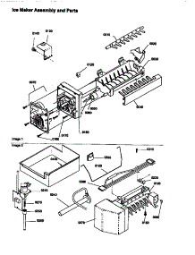 Ice Maker Assembly And Parts parts for Amana Top-Mount Refrigerator TH25TE-P1303001WE from AppliancePartsPros.com