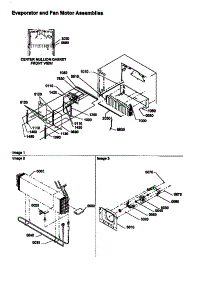 Evaporator And Fan Motor Assemblies parts for Amana Top-Mount Refrigerator TH25TW-P1303001WW from AppliancePartsPros.com