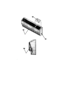 Front Cover parts for Friedrich Heating Cooling Combined Unit THC07K25 from AppliancePartsPros.com