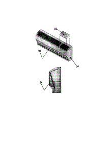Front Cover parts for Friedrich Heating Cooling Combined Unit THC09R34 from AppliancePartsPros.com