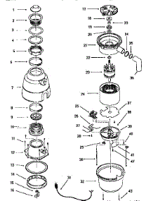 Ss5000 (Thd-600) (Ss5000) parts for Thermador Garbage Disposal THD-100 from AppliancePartsPros.com