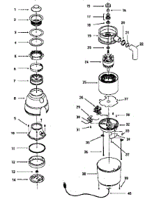 Ss3300 (Thd-400) (Ss3300) parts for Thermador Garbage Disposal THD-100 from AppliancePartsPros.com