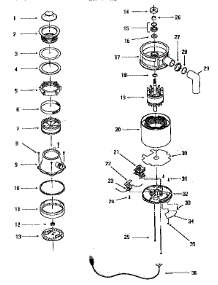 Model 1001 (1001) (Thd-200) parts for Thermador Garbage Disposal THD-100 from AppliancePartsPros.com