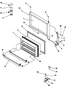 Freezer Door parts for Amana Top-Mount Refrigerator THI18S3L-P1195403WL from AppliancePartsPros.com