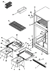 Cabinet Shelving parts for Amana Top-Mount Refrigerator THI18S3L-P1195403WL from AppliancePartsPros.com