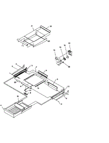 Cabinet Shelving parts for Amana Top-Mount Refrigerator THI18S3L-P1195403WL from AppliancePartsPros.com