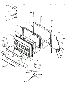 Freezer Door parts for Amana Top-Mount Refrigerator THI18S3W-P1195401W from AppliancePartsPros.com