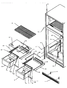 Cabinet Shelving parts for Amana Top-Mount Refrigerator THI18S3W-P1195401W from AppliancePartsPros.com