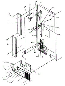 Cabinet Back parts for Amana Top-Mount Refrigerator THI18S3W-P1195401W from AppliancePartsPros.com