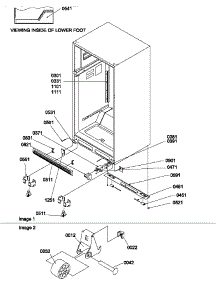 Ladders, Lower Cabinet And Rollers parts for Amana Top-Mount Refrigerator THI18TE-P1310701WE from AppliancePartsPros.com