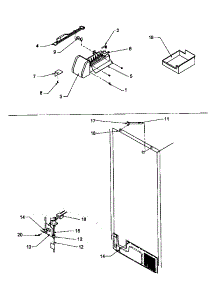 Ice Maker Assembly (Th21s3l / P1195604wl) (Th21s3l / P1195606wl) (Th21s3w / P1195606ww) (Thi21s3l / P1194704wl) (Thi21s3l / P1194706wl) (Thi21s3l / P1194708wl) (Thi21s3w / P1194704ww) (Thi21s3w / P1194706ww) (Thi21s3w / P1194708ww) (Tyi21s4l / P1194705wl) (Tyi21s4l / P1194707w parts for Amana Top-Mount Refrigerator THI21S3L-P1194704WL from AppliancePartsPros.com