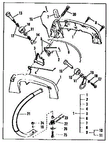Handle Assembly parts for Mcculloch Chainsaw TITAN 7 MODEL 12-600171-02 from AppliancePartsPros.com