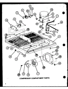Compressor Compartment Parts (Tj16m / P7859218w) (Tj16m / P7859219w) parts for Amana Top-Mount Refrigerator TJ16M-P7859219W from AppliancePartsPros.com