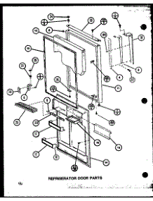 Refrigerator Door Parts (Tj22m / P7859224w) parts for Amana Top-Mount Refrigerator TJ18M-P7859221W from AppliancePartsPros.com