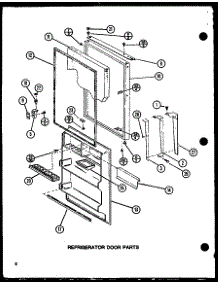 Refrigerator Door Parts (Tj18n / P1102111w) (Tj18n / P1102112w) parts for Amana Top-Mount Refrigerator TJ18N-P1102111W from AppliancePartsPros.com