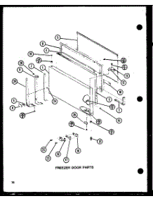 Freezer Door Parts (Tj20n / P1102113w) (Tj20n / P1102114w) parts for Amana Top-Mount Refrigerator TJ18N-P1102111W from AppliancePartsPros.com