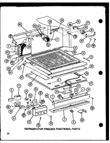 Rifrigerator Freezer Functional Parts (Tj22n / P1102115w) parts for Amana Top-Mount Refrigerator TJ18N-P1102111W from AppliancePartsPros.com