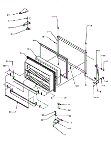 Freezer Door parts for Amana Top-Mount Refrigerator TJ18R8L-P1181715WL from AppliancePartsPros.com