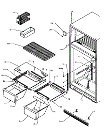 Cabinet Shelving parts for Amana Top-Mount Refrigerator TJ18R8L-P1181715WL from AppliancePartsPros.com