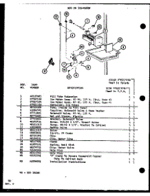 Add On Ice-Maker (Ic3h / P7621305w) (Cic4h / P7621306w) parts for Amana Top-Mount Refrigerator TJ20K-P7791142W from AppliancePartsPros.com