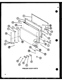 Freezer Door Parts (Tj18n / P1102111w) (Tj18n / P1102112w) parts for Amana Top-Mount Refrigerator TJ20N-P1102113W from AppliancePartsPros.com
